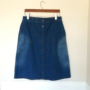 Vintage, western style modest denim skirt